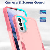 Designed For Samsung Galaxy S22 Plus Case 2 In 1 Military Grade Drop Heavy Duty Rugged Shockproof Protective Cover Case For Galaxy S22 Plus Phone Case (Pink)