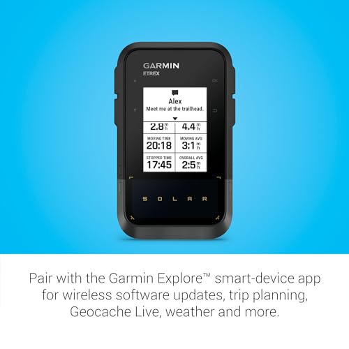 Etrex Solar, Gps Handheld Navigator, Unlimited Battery Life, Water Resistant