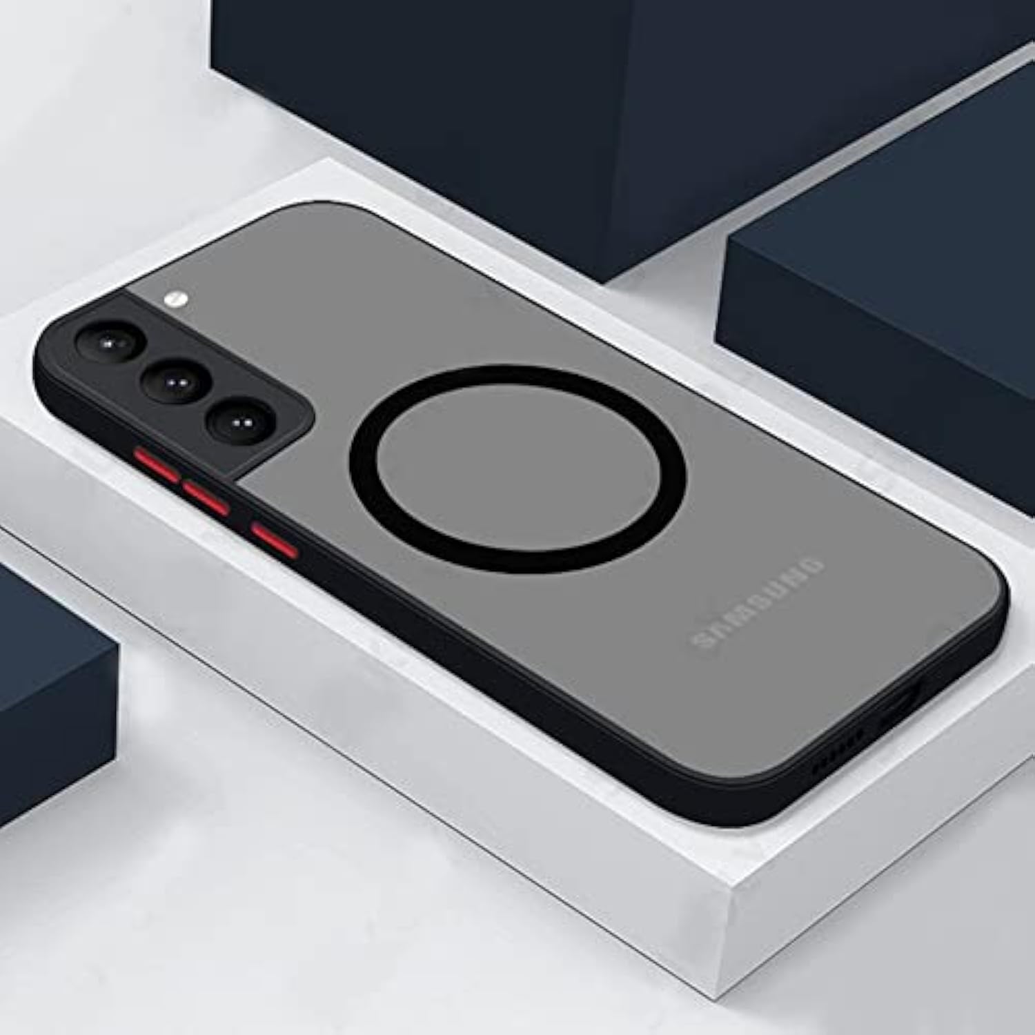 Galaxy A54 5G Case Magnetic [Support Magsafe Charger] Wireless Anti-Scratch Shockproof Matte Clear Full Camera Protection Slim Thin Phone Cover Case For Samsung Galaxy A54 5G 6.4"-Black