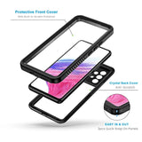 For Samsung Galaxy A53 5G Case, Ip68 Waterproof Dustproof With Built-In Screen Protector, Heavy Duty Full Body Protective Phone Case For Samsung A53 5G, Black/Clear