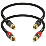 Cess-163-1F Low Noise 12 Gauge Premium Rca Audio Line Patch Cable (1 Foot)