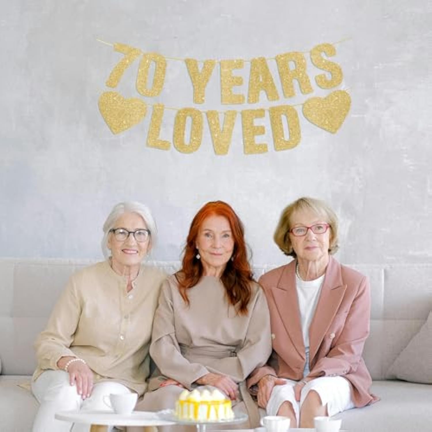 Pre-Strung 70Th Birthday Banner - Gold Glitter, Happy 70Th Birthday Party Decorations For Women & Men, Funny 70 Year Old Anniversary Decor Bday Sign Gifts