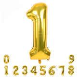40-Inch Gold Number Balloons 0-9 Foil Mylar for Birthday Parties