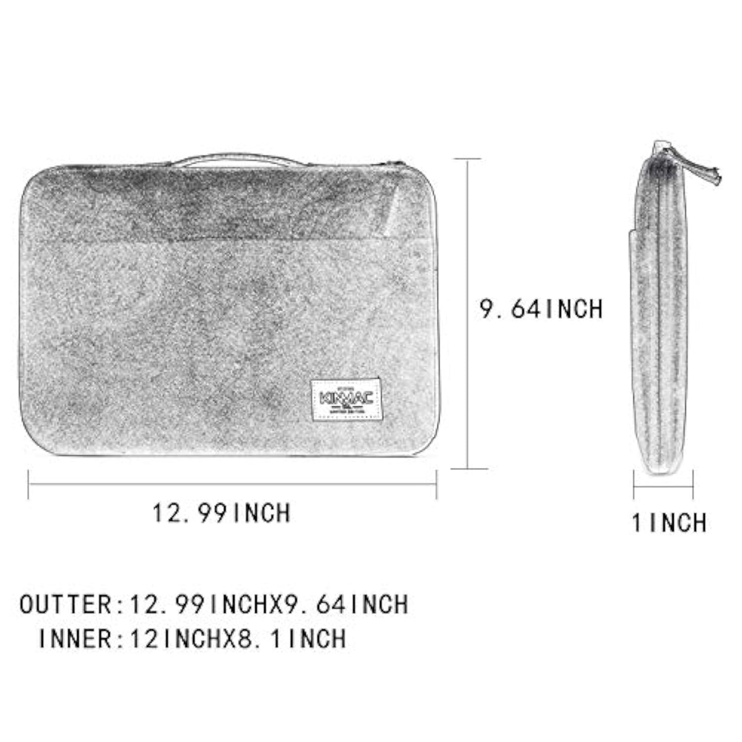 360° Protective Laptop Sleeve Case Bag Cover With Handle For Macbook Air 13 Inch And 13.3 Inch Hp,Lenovo,Dell,Asus,Acer Notebook Computer (Black)