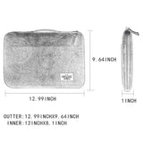 360° Protective Laptop Sleeve Case Bag Cover With Handle For Macbook Air 13 Inch And 13.3 Inch Hp,Lenovo,Dell,Asus,Acer Notebook Computer (Black)