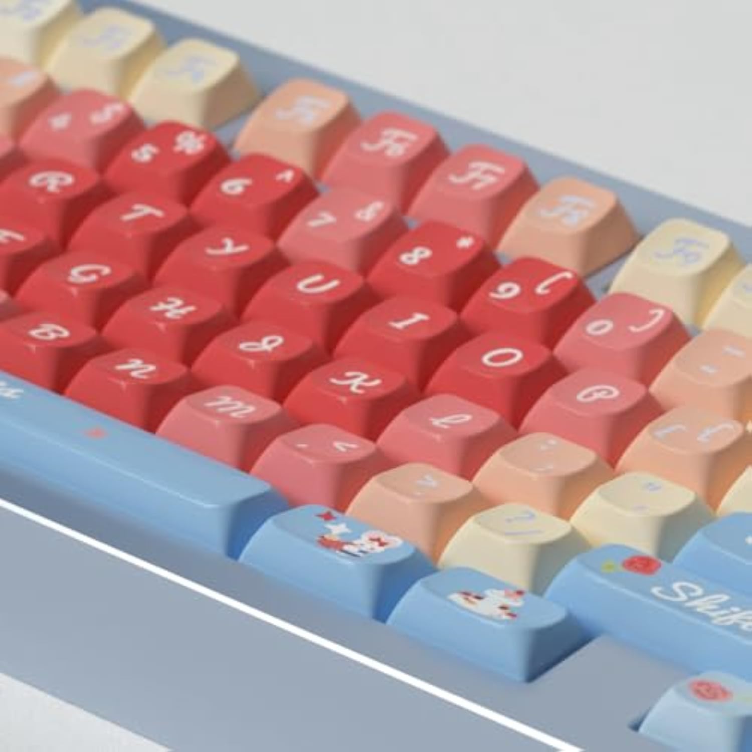 Pbt Rose Keycaps Set Ure Profile 156 Keys Custom Dye-Sublimation Keyboard Keyc