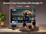 K3 Smart Projector With Gtv, 30W Speaker Sound By Jbl, Dolby Audio, Home/Outdoor Movie Projector With Wifi6 And Bluetooth, Auto Screen Adaptation,Netflix 7000+App