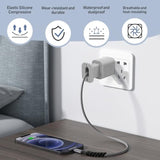 Silicone Charger Protector Cord Wrap 4-Pack 2 In 1, 4 Pcs Usb Data Cable Protector, 18W/20W Usb-C Charger Snapback Charger Winder, Power Adapter Case-1.66 X 1.12 Inches (Charger Not Included)