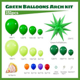 Green Balloon Arch Garland Kit With Green Red Orange Blue Foil Balloons For Baby Shower Birthday Party Decorations
