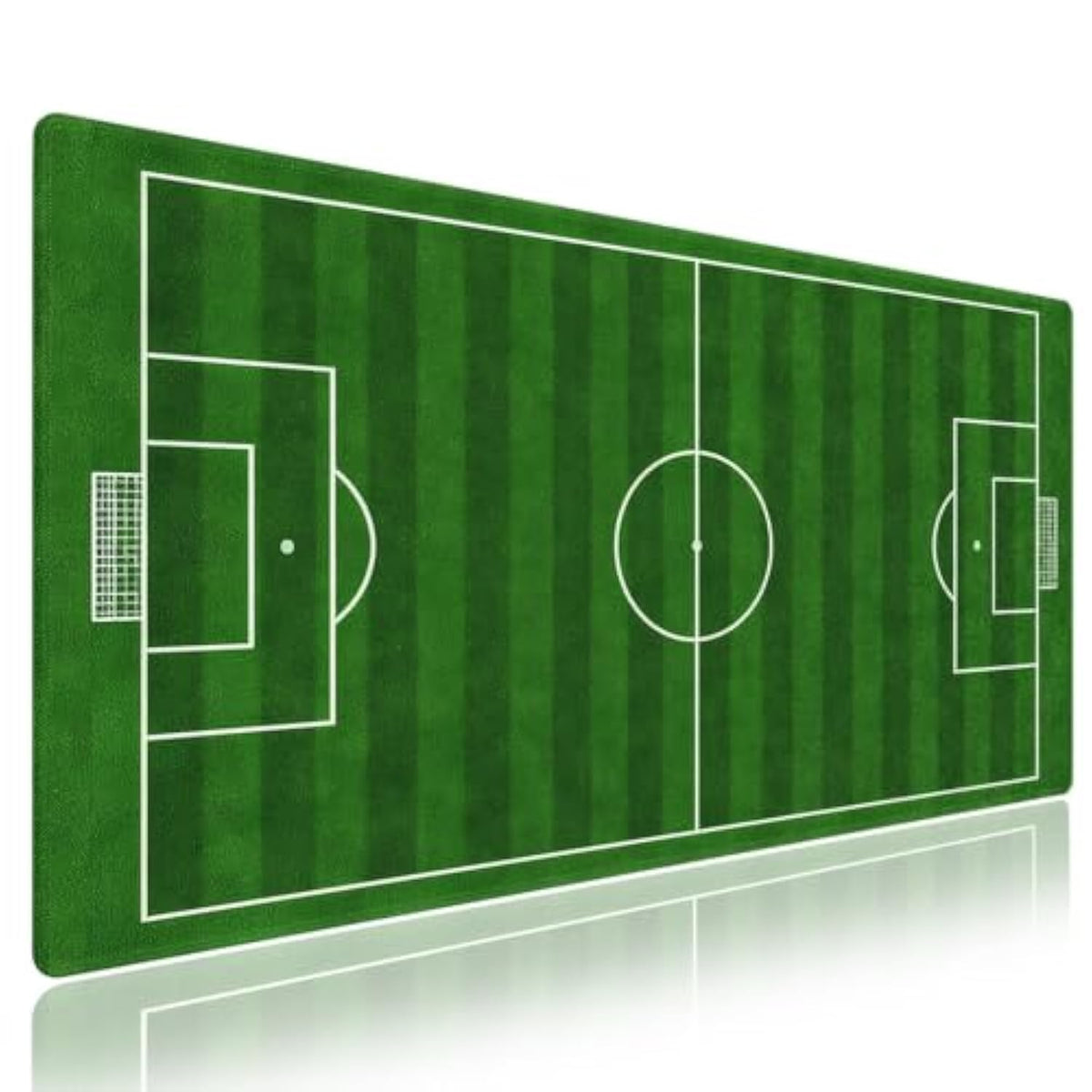 . Extended Xxl Mouse Pad (31.5" X 15.8") - Football Field Design Cool Green Soccer Course, Extra Large Office Accessories, Premium Stitched Anti-Slip Gaming Desk Mat