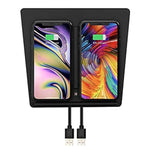 Wireless Charger For Tesla Model 3 2017 2018 2019 2020, Dual Phone Charging Pad For Tesla Model 3 Accessories, Car Center Console Interior, Compatible With Iphone & Smartphones, Black