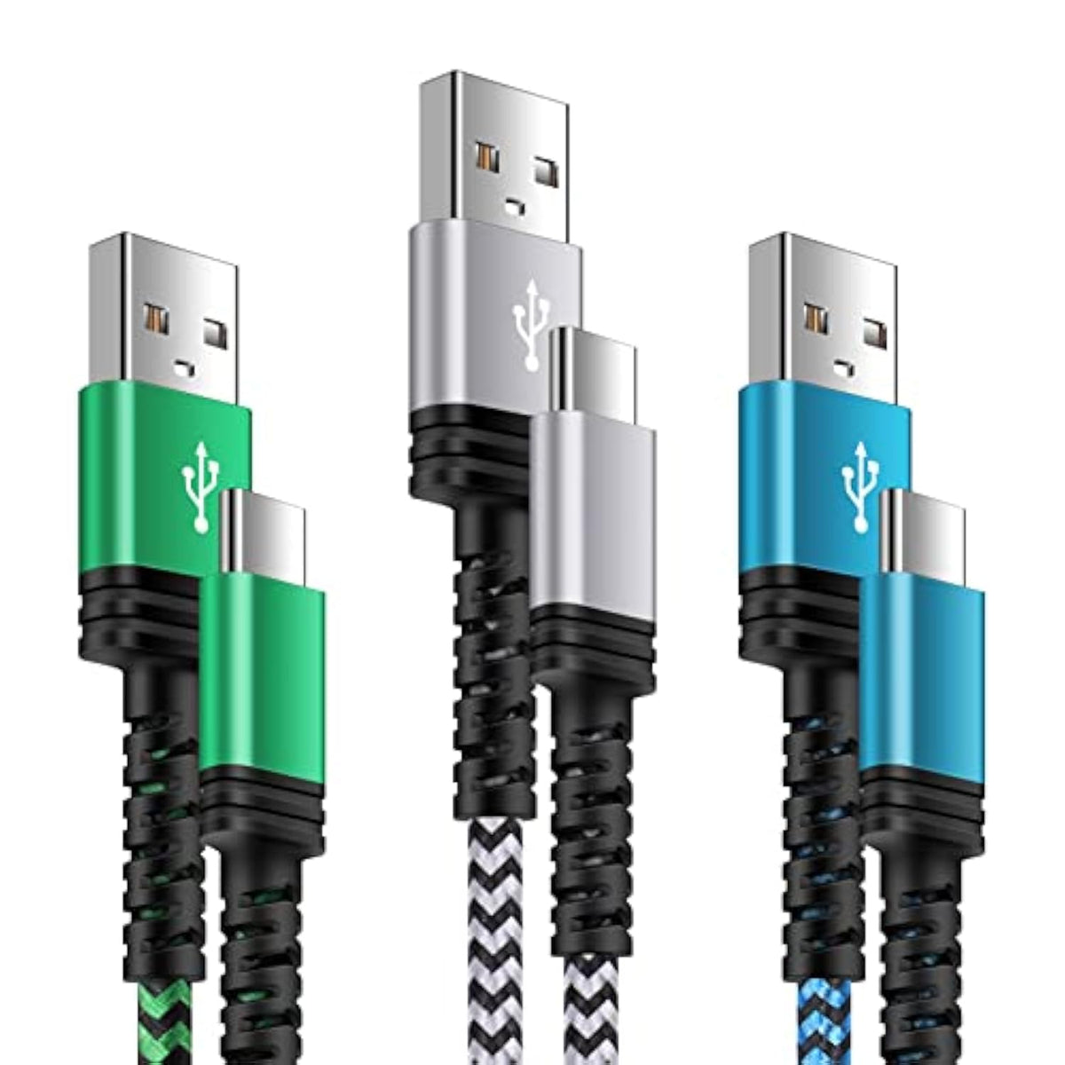 [3Pack,6Ft] Android Charger Cable Type C Fast Charging Cord For Google Pixel 9A/8A/8Pro/8/9 Pro Xl/10 Pro Xl/7A/7Pro/7/6A/6/5/4,Usb C To Type A C Port Car Cable For Samsung Galaxy S24 Fe/S25,Iphone 16