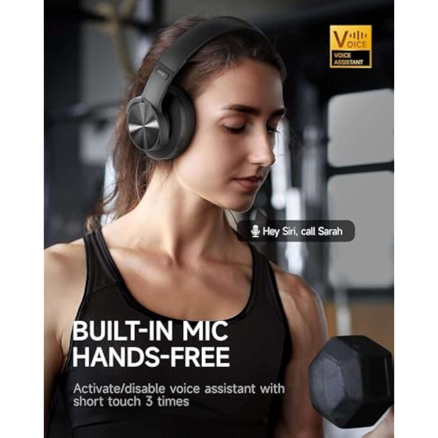 B8 Bluetooth Headphones, 120H Wireless, 3EQ, Foldable, Mic, Game Mode