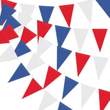 40 Feet 104 Pcs Red White Blue Banner Patriotic Party Decorations Paper Pennant Triangle Flag Bunting Garlands For 4Th Of July Independence Day Graduation Party Decoration Supplies