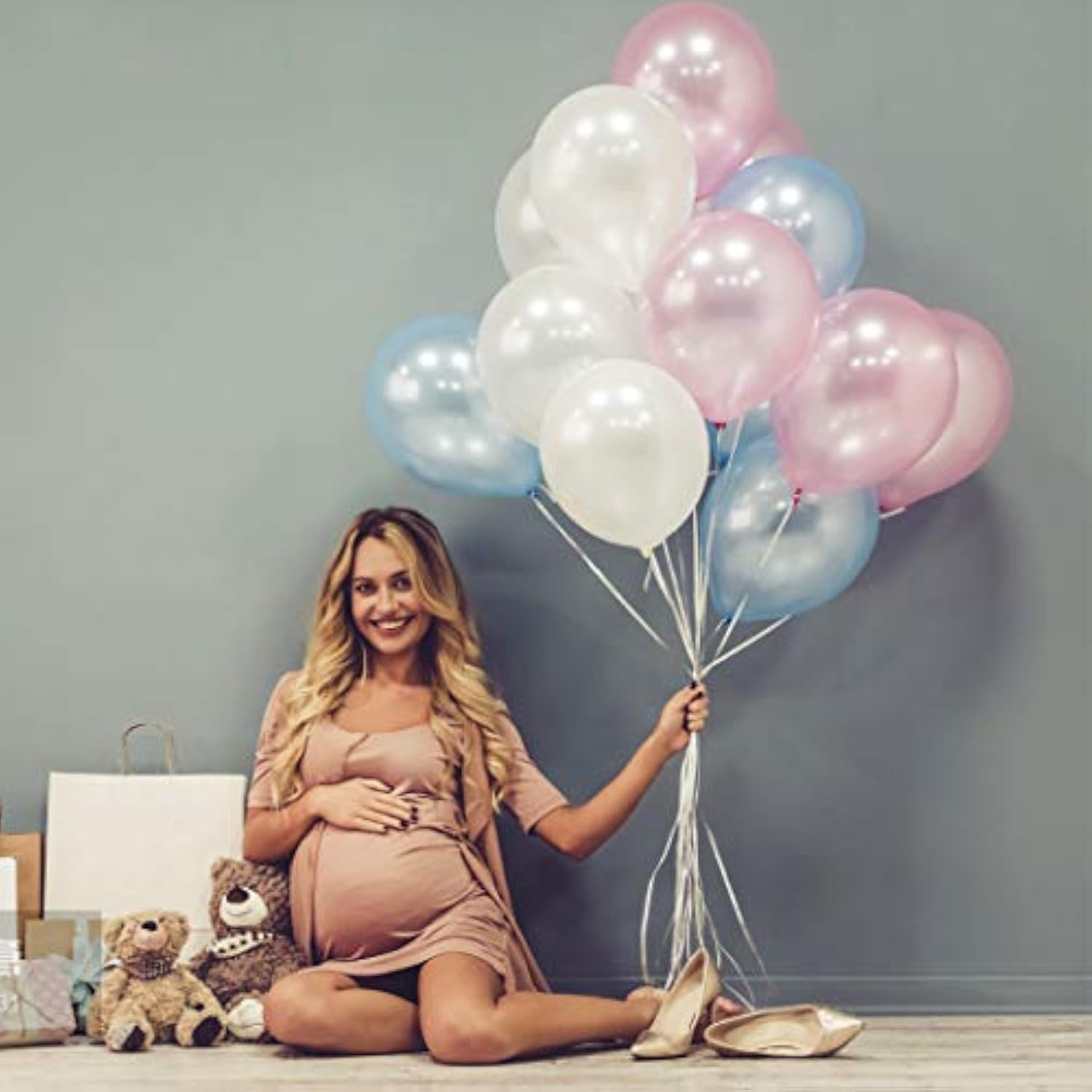 100 Pcs 5" Pearl White Premium Latex Balloons - Great For Kids, Adult Birthdays, Weddings, Receptions, Baby Showers, Water Fights, Or Any Celebration