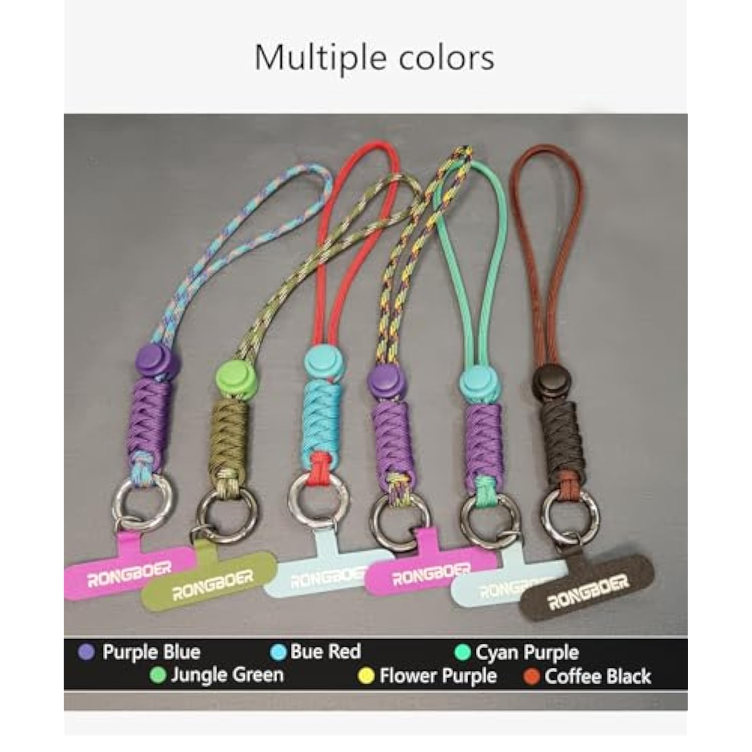 Cell Phone Lanyard - Wrist Strap For Women, Phone Bracelet, Camera Wrist Lanyard, Short Wrist Lanyard For Keys, Keychain Lanyard - Purple Blue