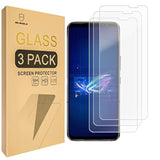 [3-Pack] Screen Protector For Asus Rog Phone 6 / Rog Phone 6 Pro [Tempered Glass] [Japan Glass With 9H Hardness] With Replacement
