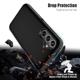 Heavy Duty Rugged Shockproof Case for Samsung Galaxy S24 Plus 5G, Black