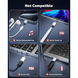 Moko Lightning To Usb C Adapter 4Pack, Not For Earphones/Microphone/Flash Drive/ Pencil, Usb-C To Lightning Adapter For Iphone 15/16 Pro/Pro Max/Plus,Galaxy S24,Ipad, Only For Charging/Data Sync