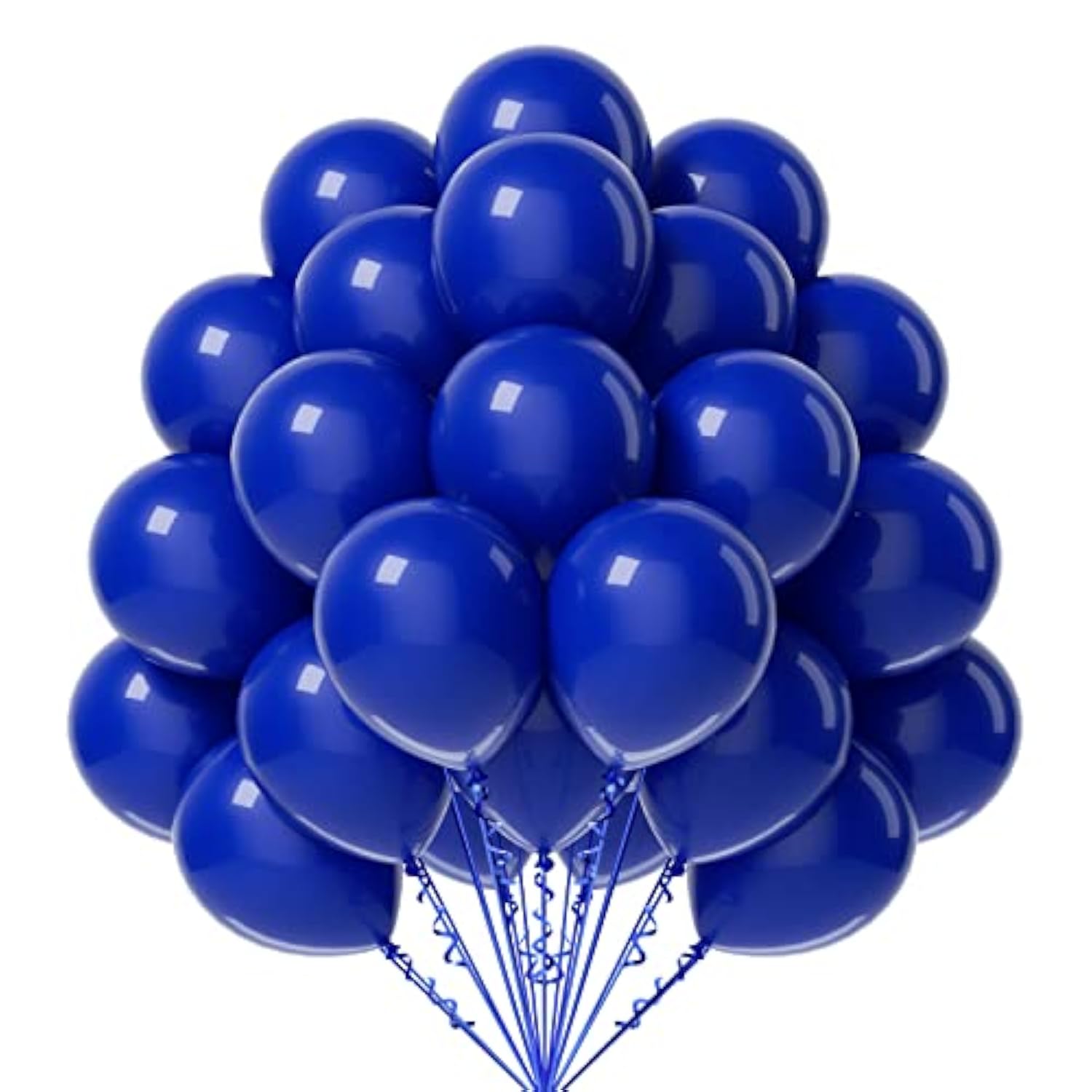 Royal Blue Balloons 12 Inch, 50 Pack Royal Blue Latex Party Balloons Helium Quality For Birthday Graduation Baby Shower Baseball Nautical Wedding Party Decorations (With Blue Ribbon)
