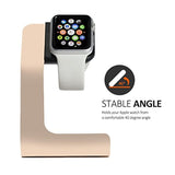 Charger Stand Holder Dock Compatible With Apple Watch Series Ultra2/Ultra/10/9/8/7/6/5/4/3/2/1 And Se (38Mm/40Mm/41Mm/42Mm/44Mm/45Mm/46Mm/49Mm) - Gold