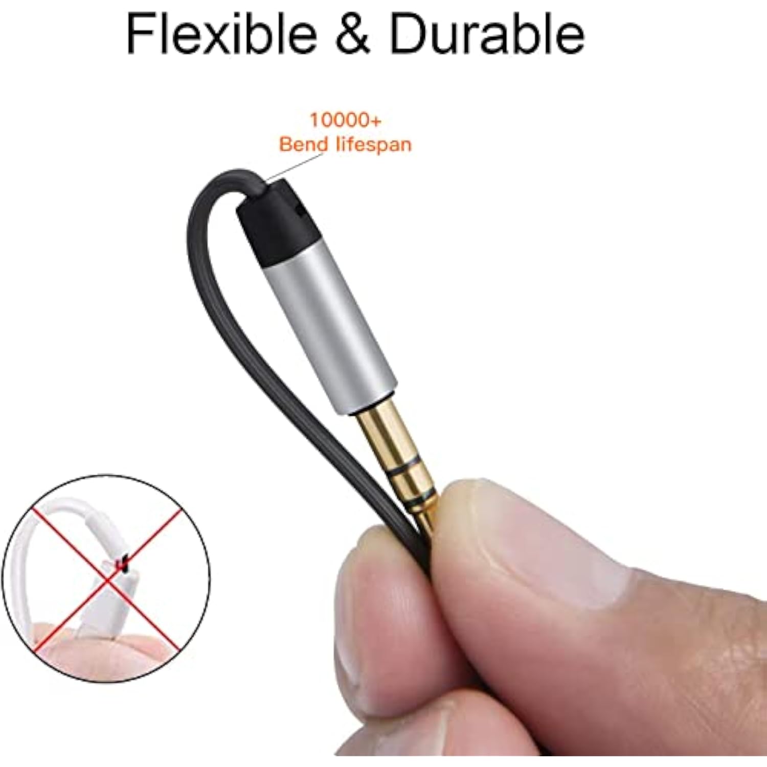 CableCreation Aux Cable, 6FT/1.8M Flat 3.5mm Auxiliary Audio Stereo Cord 90 Degree Right Angle Compatible with Car, Home Stereos, Headphones, iPod iPhone iPad, Smartphone, MP3 Player, Black