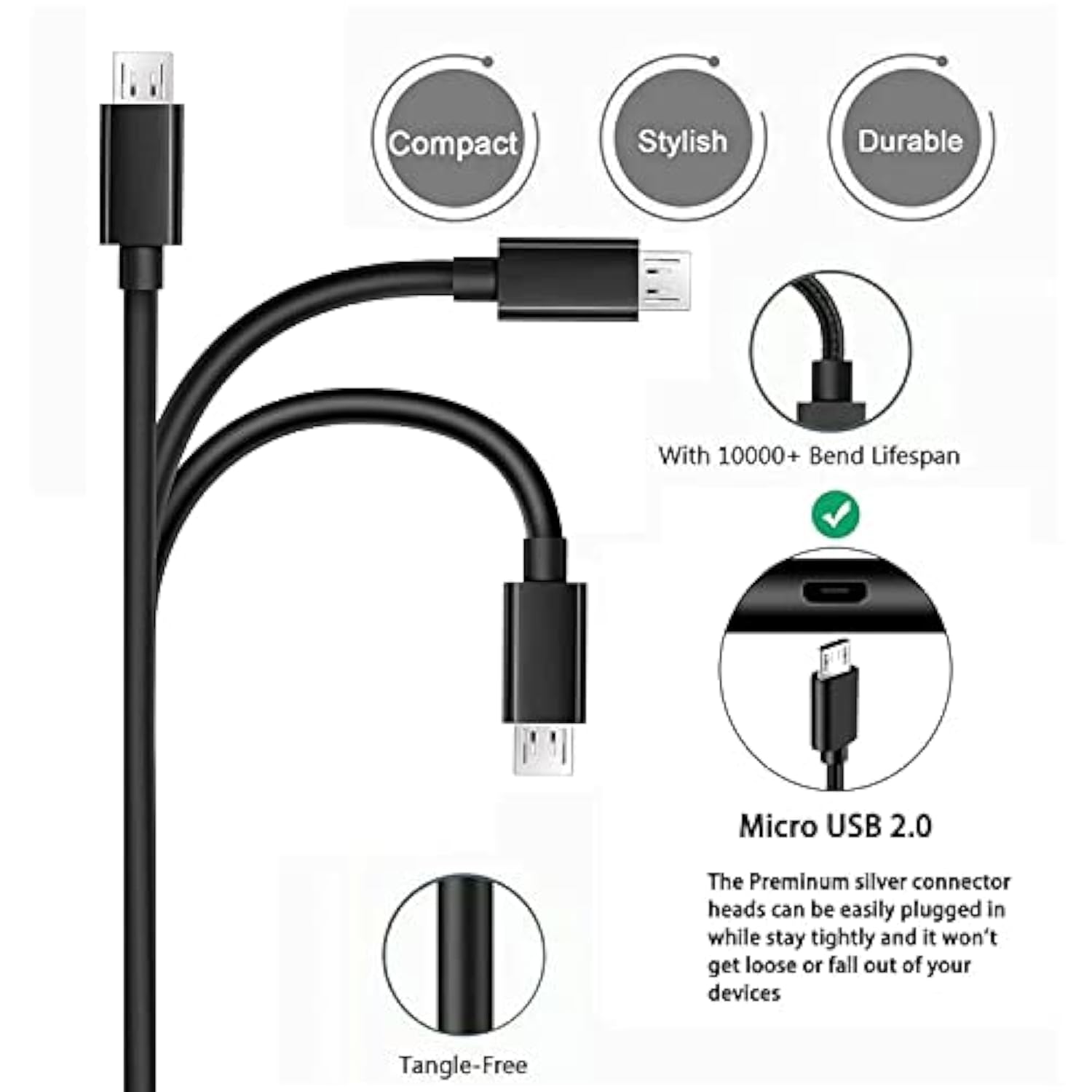 5V Fast Charger Charging Cable Cord Compatible With For Noco Boost Sport Gb20