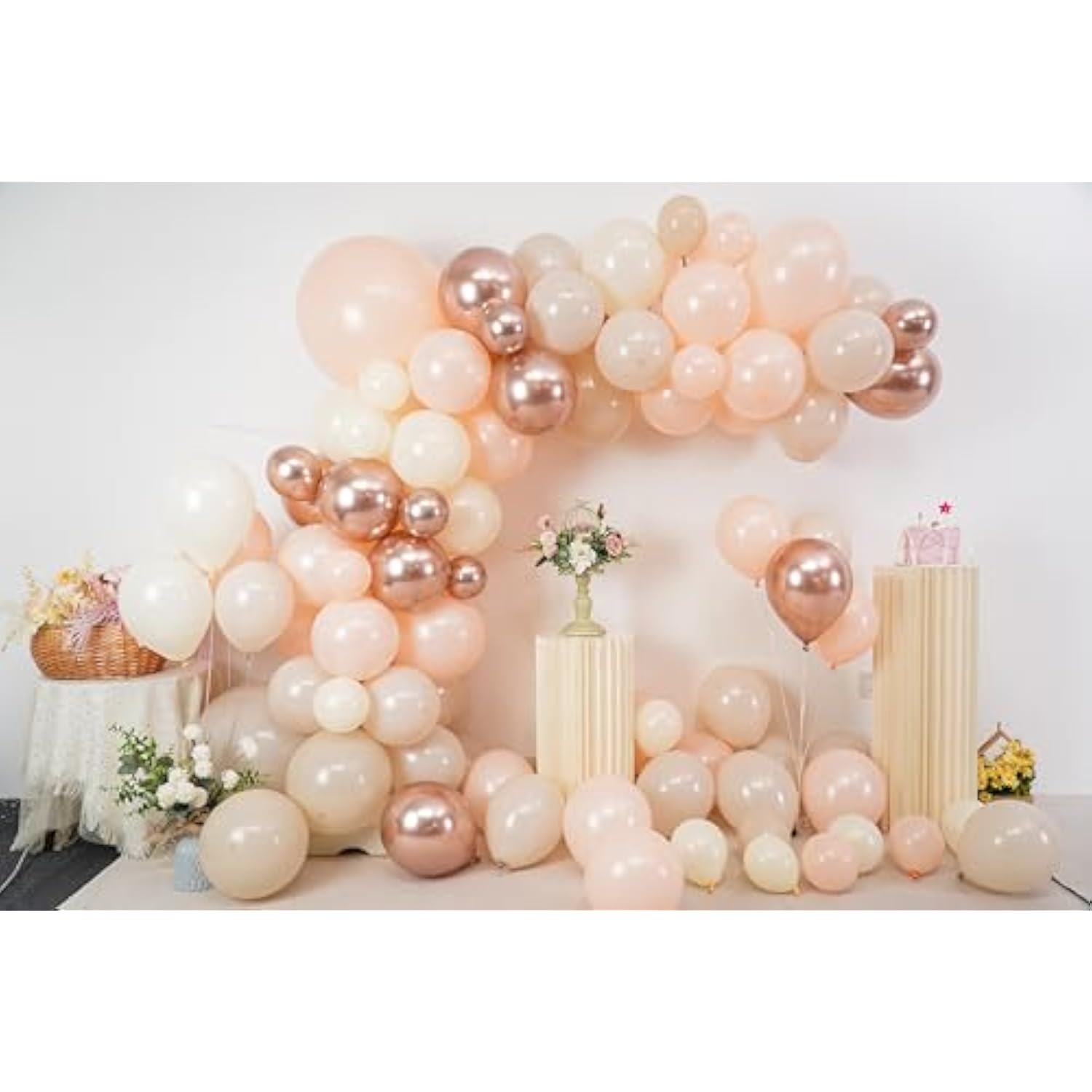 107pcs Ivory White Balloon Arch Kit – Boho Garland for Baby Shower & Weddings