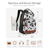 Designer Backpack Purse For Women, Water-Repellent Commuter Travel Bag With Laptop Sleeve, Computer Bag Rucksack For Work Casual, Cowprint Brown