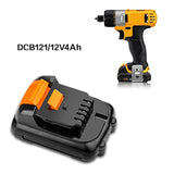 [2-Pack] 12V 4.0Ah High-Output Battery For Dewalt 12V Max (12-Volt) Tools Li-Ion Battery Dcb120 Dcb121 Dcb127 Dcb122 Dcb123 Dcb124 Dcb127-2