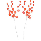 50Pcs Artificial Flower Stem With Crystal Acrylic Beads Water Drop Diamante Flower Branches For Home Wedding Decor - Red
