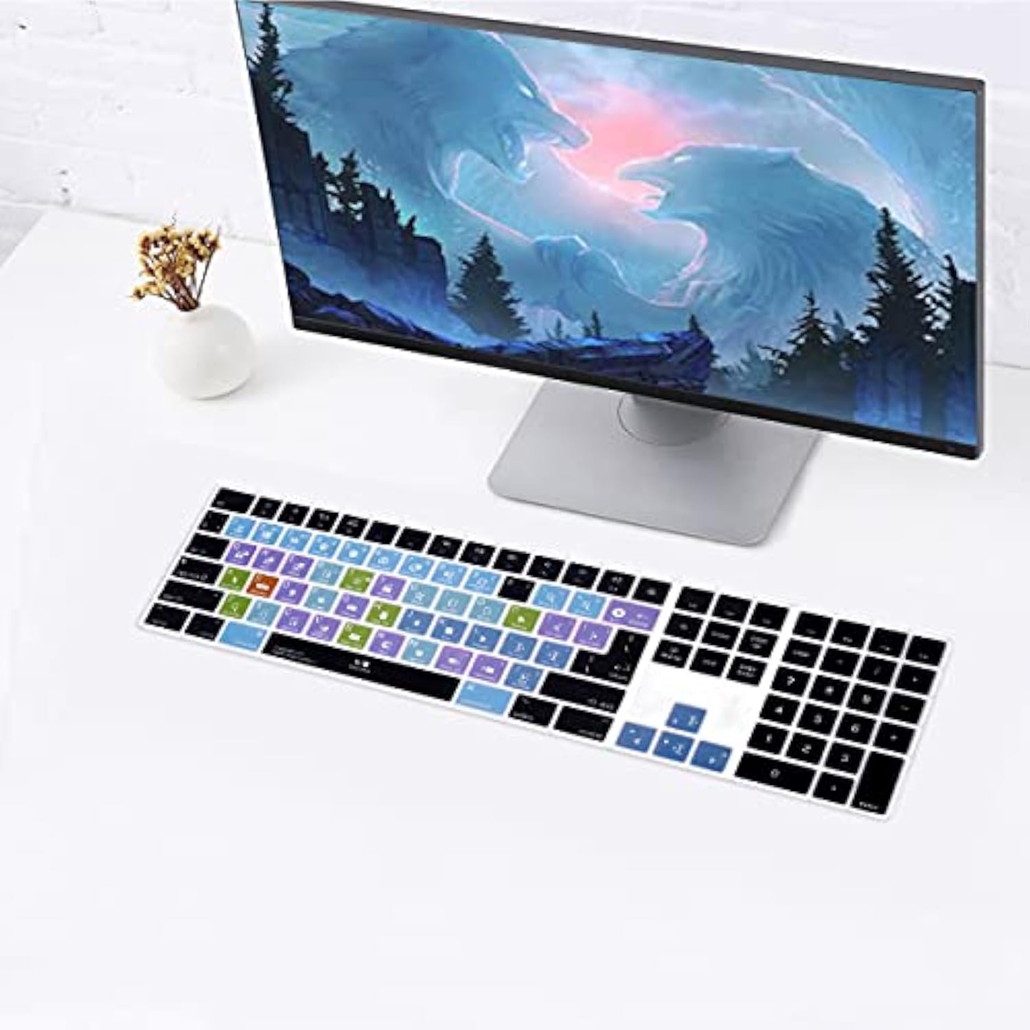Final Cut Pro X Shortcuts Ultra Thin Silicone Full Size Wireless Numeric Keybo