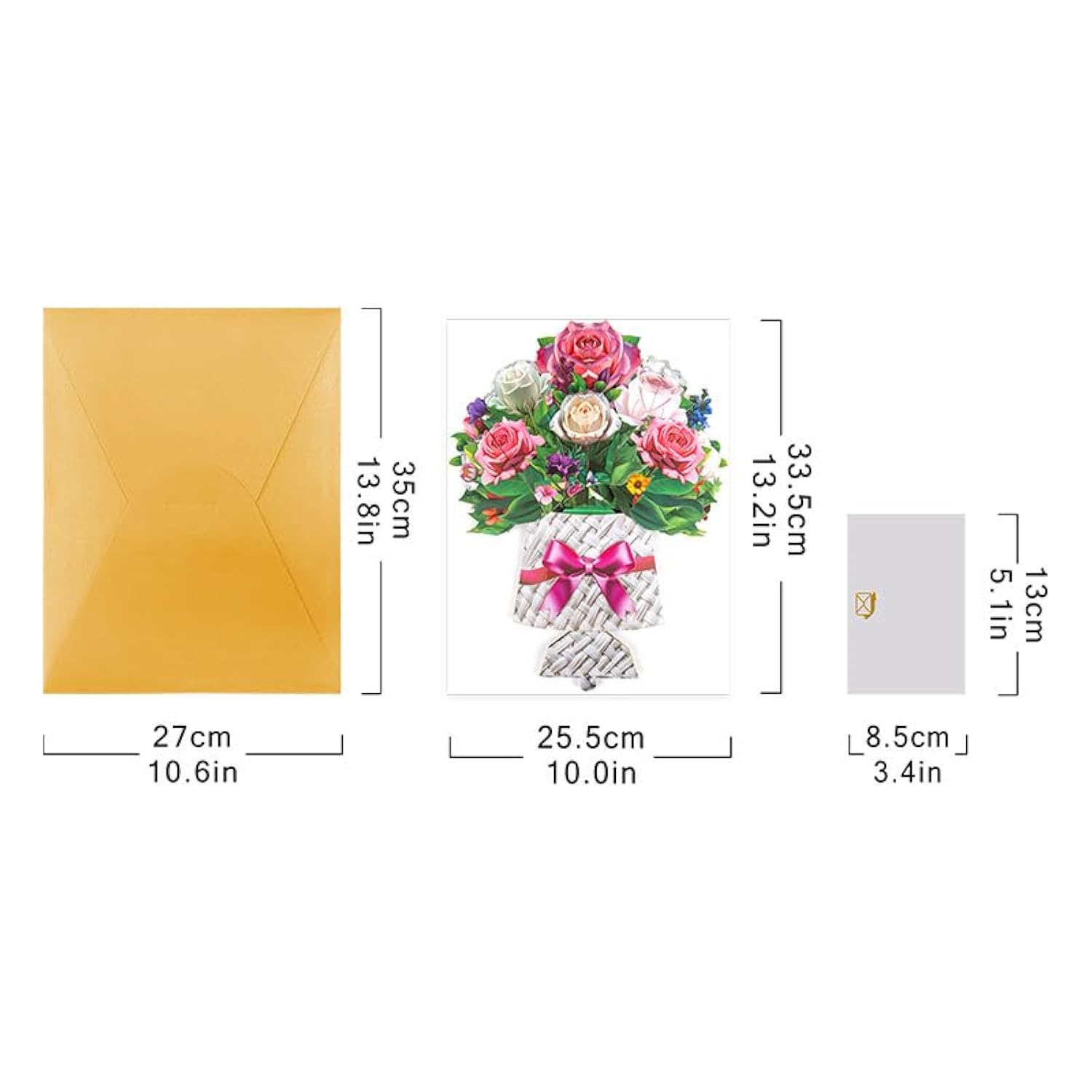 Paper Pop Up Cards, Best Mom Tulip Bouquet For Mom, 12 Inch Flower Bouquet 3D Popup Greeting Card, Birthday Cards, Mother'S Day Card, Blank Notecard, Thank You Notes