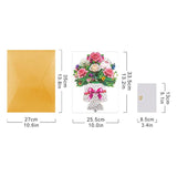 Paper Pop Up Cards, Best Mom Tulip Bouquet For Mom, 12 Inch Flower Bouquet 3D Popup Greeting Card, Birthday Cards, Mother'S Day Card, Blank Notecard, Thank You Notes