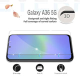 Galaxy A36 Hd Clear Tempered Glass Screen Protector + Camera Lens Protectors, [2+2 Pack] [3D Glass] [Anti-Glare] [Bubble-Free] Screen Protector Glass For Samsung Galaxy A36