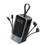 Portable Charger 65W, Power Bank Battery Pack With Built In Cable, 4 Outputs, Usb C Powerbank Fast Charging, Travel Chargers For Iphone 16/15/14/13/12 Series, Samsung, Laptop, Macbook, Dell Xps, Ipad