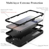 For Galaxy S25 Edge Case,3 Layers Military Grade Full Body Protection,[Without Screen Protector][Dustproof] Shockproof Rugged Non Slip Hard Cover For Samsung Galaxy S25 Edge,Black