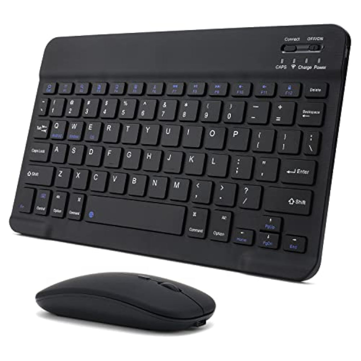Rechargeable Bluetooth Keyboard And Mouse Combo For Ipad, Ultra-Slim Portable Wireless Mouse Keyboard For Ipad Pro Air Mini Iphone Samsung Tablet Cell Phone Android, Ipados/Ios 13 And Above (Black)