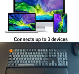 K10 Wireless Mechanical Gaming Keyboard, 104 Keys Full Size Gateron G Pro Brown Switch, White Led Backlight Rechargeable Usb-C Wired Bluetooth Professional Office Keyboard For Mac/Windows