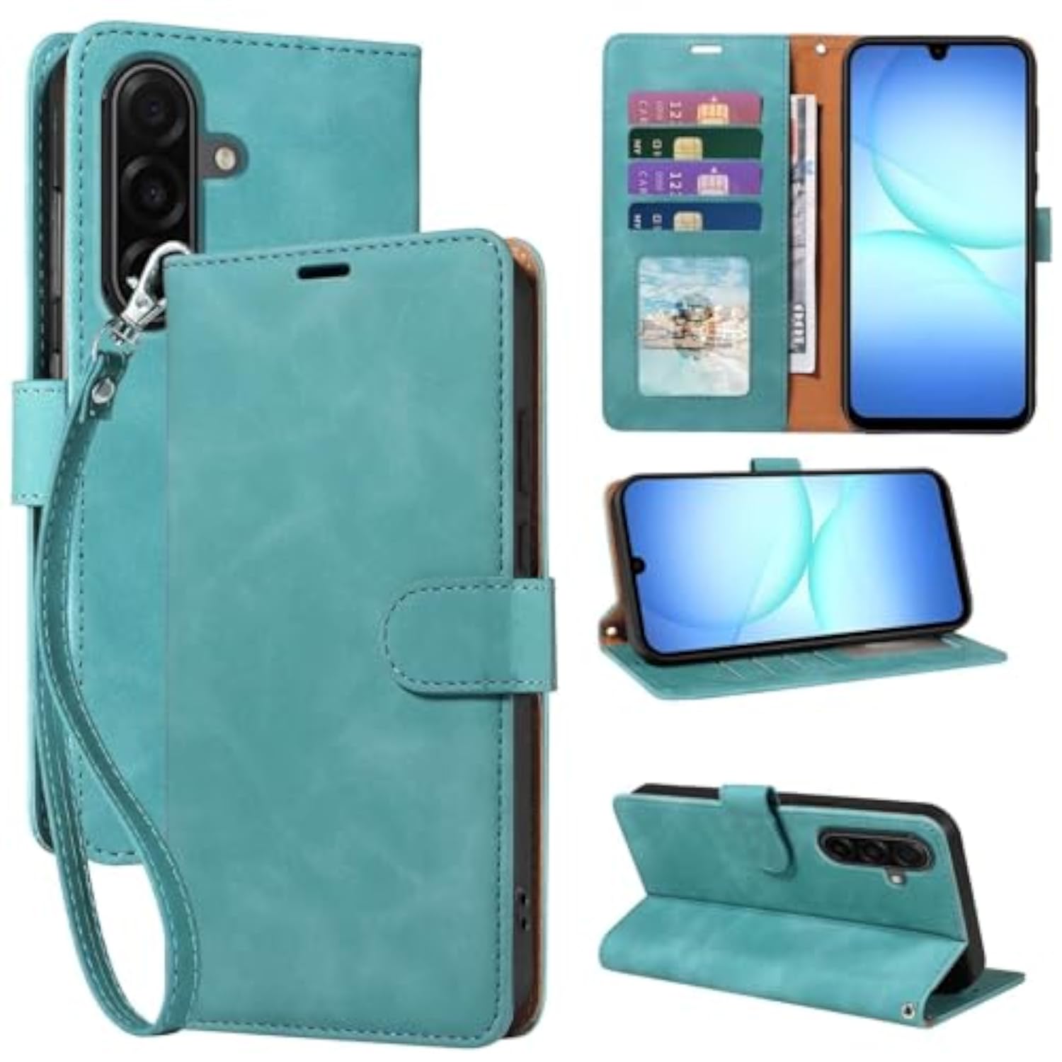 Samsung Galaxy A17 Wallet Case with RFID Blocking, Green