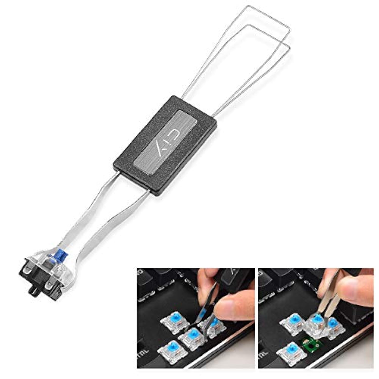 Granvela Pack 2 Keycap and Switch Puller Stainless Steel Switch Remover for Me