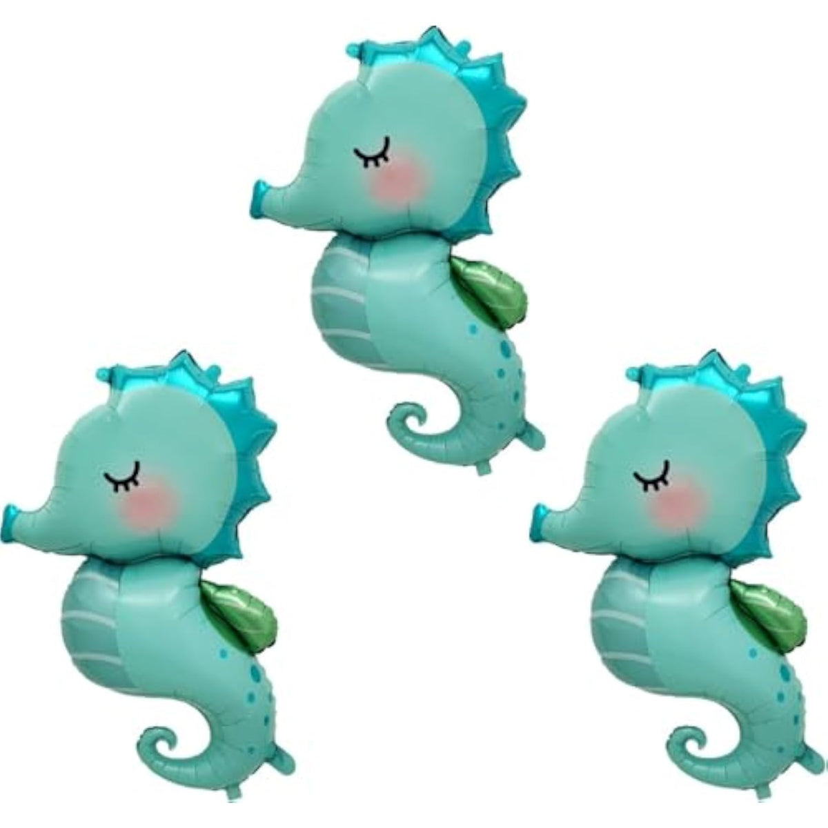 3Pcs Sea Horses Party Balloons Under The Sea Animals Ocean Creature Mylar Balloon For Kids Birthday Decorations Summer Party Suppliers