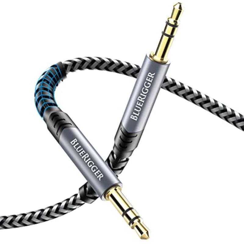 3.5Mm Stereo Audio Cable (10Ft, 24K Gold Plated Jack, Auxiliary Cable, Male To Male, Hi-Fi Sound) – Aux Cord For Headphones, Home Car Stereo, Speaker, Amplifier, Phones, Tablets, Laptops