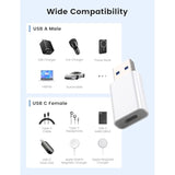 Usb To Usb C Adapter, Usb C Female To Usb Male Adapter Compatible With Apple Magsafe Watch 9/8/7/Se/Ultra, For Iphone 15 14 13 12 Mini Pro Max,Ipad,Galaxy Note,Pixel,Carplay,Wall Plug