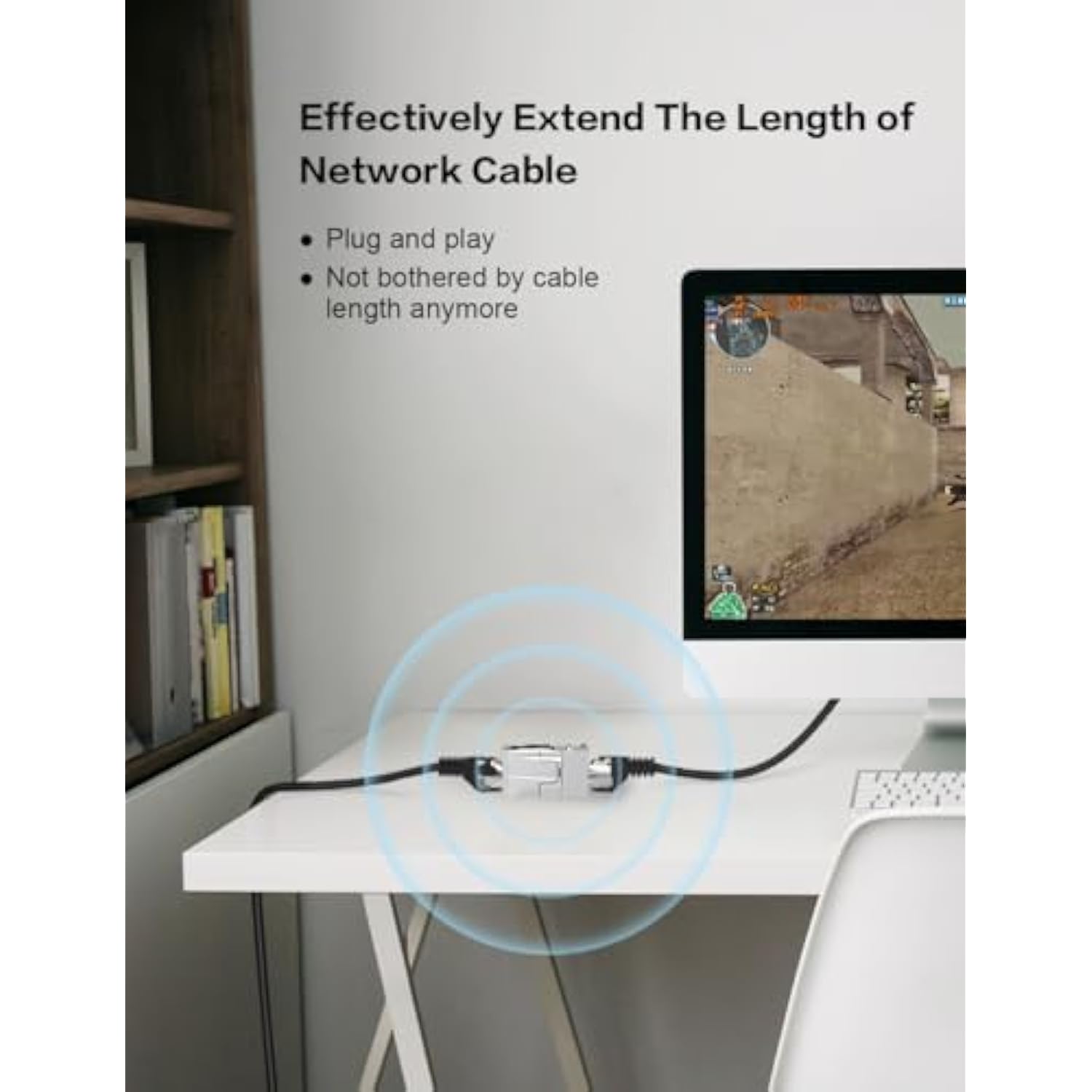 Cat6A Coupler Rj45 Coupler Ethernet Coupler In Line Zinc Alloy Cable Extender