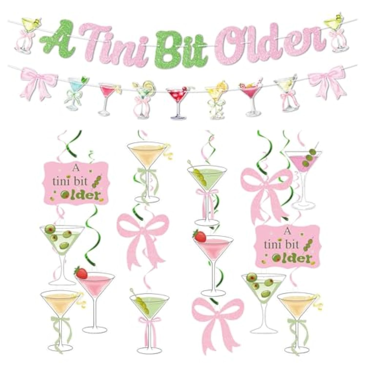 A Tini Bit Older Birthday Decorations Coquette Banner Pink Bow Garland Party Supplies For Girls