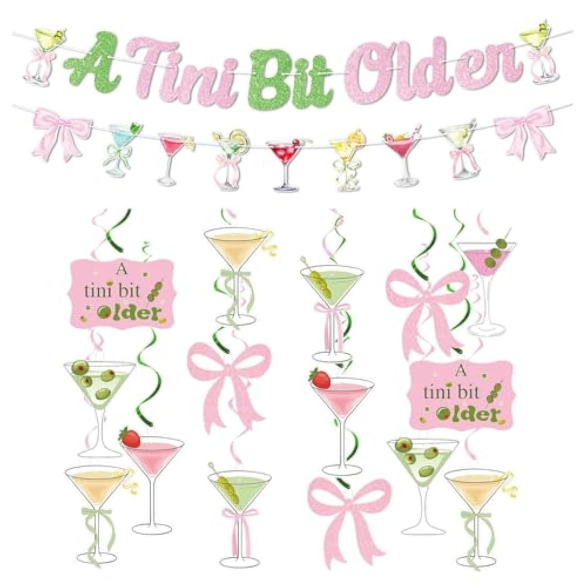 A Tini Bit Older Birthday Decorations Coquette Banner Pink Bow Garland Party Supplies For Girls