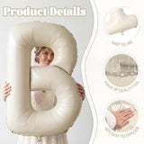 40 Inch Bride Letter Balloons, Big Cream Bride Foil Balloons, 5 Pcs Giant Foil Large Aluminum Balloon Helium For Wedding Bridal Shower Anniversary Engagement Bachelorette Party Decoration