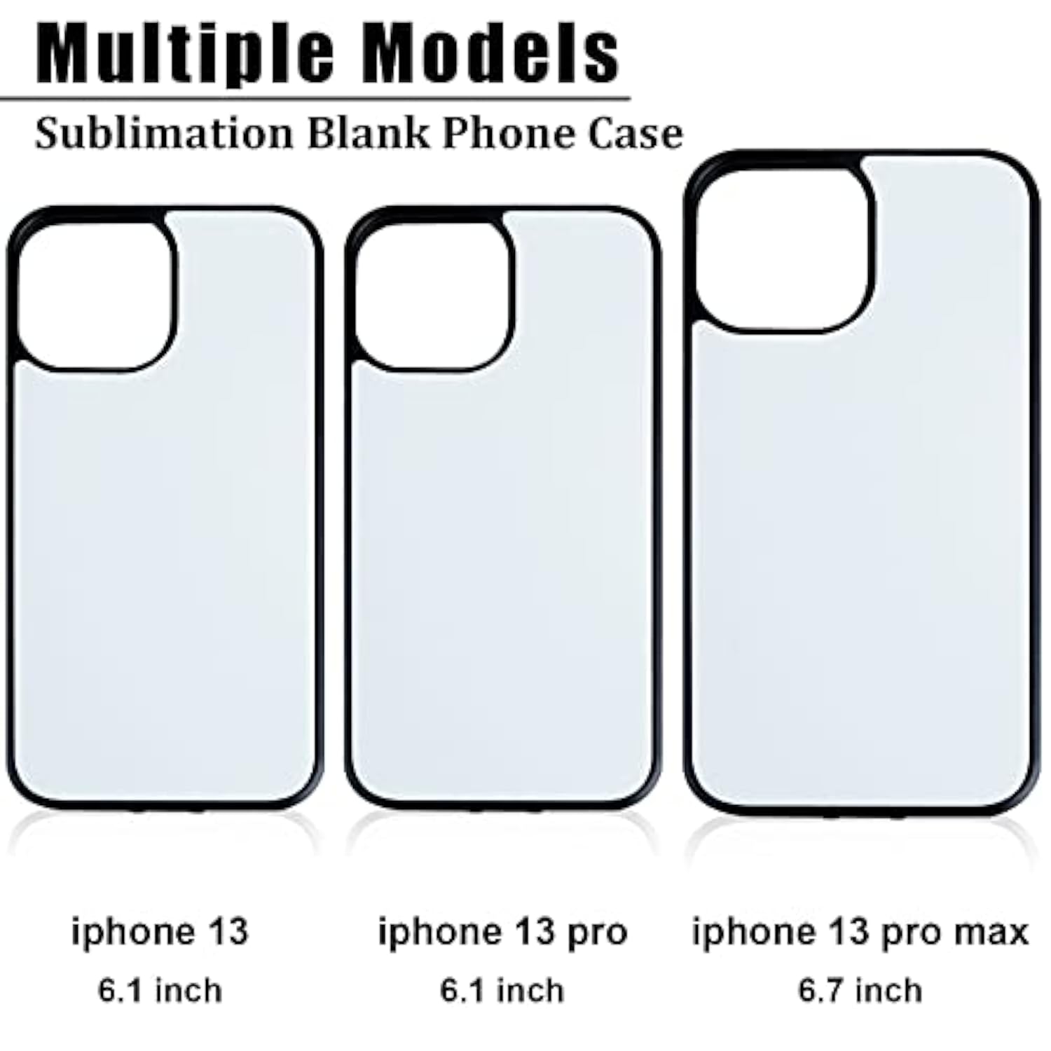 6 Pieces Sublimation Blank Phone Case Cover Blank Printable Phone Case For Diy Customize Heat Press Rubber Protective Case (Compatible With 13)