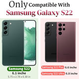 For Galaxy S22 Case With Screen Protector: [Military Grade 20Ft. Drop Tested] Slide Camera Cover Ring Shockproof Protective Phone Case For - Samsung Galaxy S22 (Black)